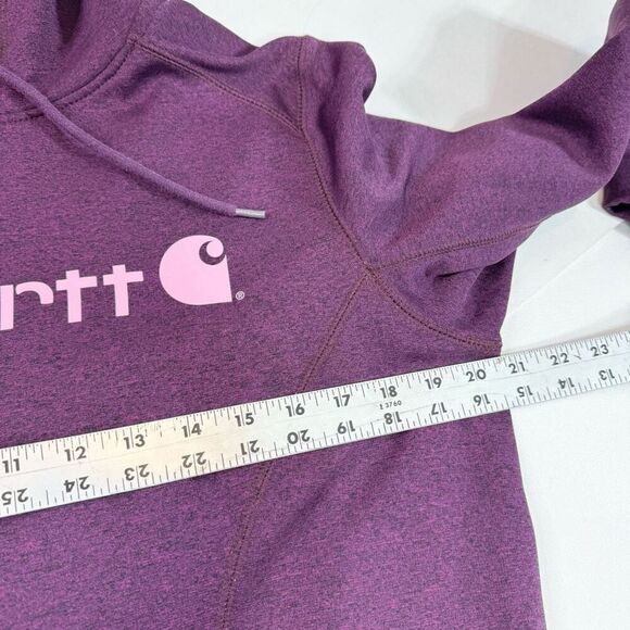 Carhartt Hoodie Womens Medium Purple Force Extremes Logo Active Pullover - Picture 3 of 8